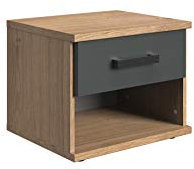 Wimex German Liverpool Kommode mit 1 Schublade, Eiche, Grau