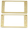 Musiclily Pro Curved Kunststoff Humbucker Pickup Ring Humbucker Tonabnehmer Rahmen Bridge Neck Humbucker Frame Set für China Epiphone E-Gitarre, Creme