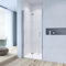 AQUABATOS® 120x195 cm Nischentür Duschtür Falttür Verstellbereich 119-121,5 cm Duschwand Glas ESG 6 mm faltbar Scharniertür Duschabtrennung mit Nano Beschichtung