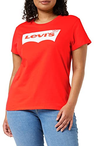 Levi's The Perfect Tee , Large Batwing Logo, Camiseta, Mujer, Batwing Poppy Red, S