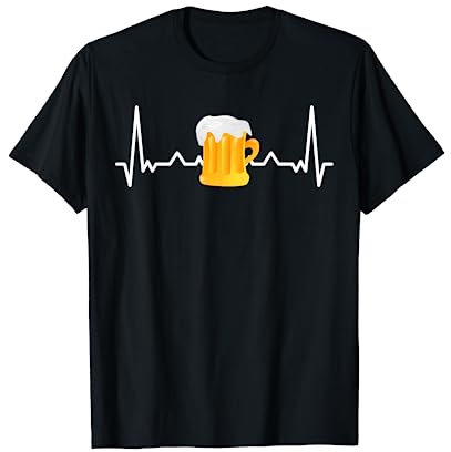 Il mio cuore batte per la birra - Funny Beer Mug Graphic Maglietta
