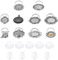 SUNNYCLUE 1 Tüte 9 Sätze 18 Stück Antiksilber Einstellbare Blanko Cabochon Ringfassungen Fingerring Sets Mit Glas Cabochons Für Anfänger Zum Basteln von Ringen