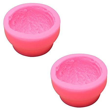 NA 2 stampi 3D a forma di palla di gelato in silicone per biscotti stampi per gelato per torte, cioccolato, dessert, budino, mousse decorazione