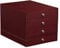 Rhodia 194572C - Schubladenbox mit 4 Laden, 24, 8x32, 7x22, 8 cm, aus Kunstleder, elegant und praktisch, 1 Stück, Weinrot