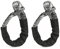 Ownant Weicher Schäkel Soft Shackle mit Schutzhülle Weiche Schäkel Schraubbolzen Drahtseilverbinder Ketten & Seile für SUV 4X4 Truck (2PCS Schwarz)