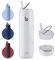 bottlebottle BOTTLE BOTTLE Isolierte Wasserflasche Edelstahl 32oz(946ml) mit Strohhalm Griff für Sport, Reisen, Fitnessstudio, doppelwandig auslaufsicher, BPA-frei (Weiß)