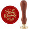 craspire Frohe Weihnachten Wachssiegelstempel Weihnachtskugel Siegelstempel Geweih 30 mm/1.18 Zoll Abnehmbarer Messingkopf Siegelstempel Mit Holzgriff Für Weihnachtsgeschenkeinladungen Grußkarten