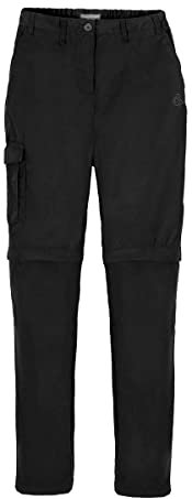 Craghoppers Damen Expert Kiwi Convertible Zip-Off-Hose Hiking Pants, Schwarz, 40 Kurz EU