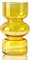 BLOFLO Transparente Hydrokultur-Vase, 17.8 cm, orangefarbene Blumenvase, Blumenvase für Heimdekoration, moderne geometrische Glasvase für Tafelaufsatz, Ausstellung, Hochzeitstischdekoration (Orange)