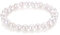 LUINNO elegantes Perlenarmband Damen Halbbarock - Süßwasserperlen-Armband - Damen-Schmuck - Frauen-Accessoire - 15 cm Lang Weiss