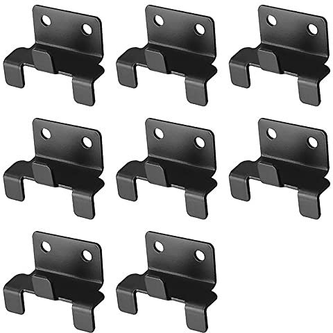 Tile Hanger Bracket, 8PCS Stainless Steel Ceramic Tile Display Bracket, Wall Hanger Fastener Bracket Wall Hook Picture Hooks with Mounting Screws (Double Hook)