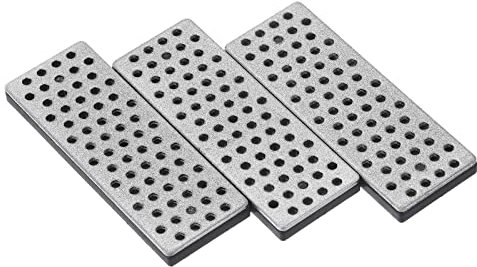 PATIKIL 70mm 240 Grana Extra-Grosso Sci Snowboard Diamante Pietra 3pz Sci Bordo Affilatore Diamante Bordo Lime Snowboard Pietra Dentellata Nero