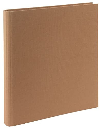 goldbuch 37 719 Ringbuch A4 Bella Vista Haselnuss, Ordner Maße 26 x 32 x 4,2 cm, Hefter mit 4-Ringmechanik und Klemmbügel, Ringordner Format DIN A4, Einband aus Leinen, Heftordner Braun