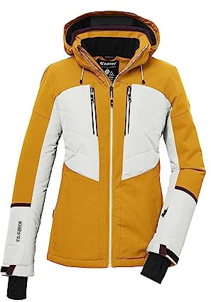 killtec Damen Skijacke/Funktionsjacke mit abzippbarer Kapuze und Schneefang KSW 87 WMN SKI JCKT, dark sun, 44, 39750-000