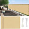 YUANZHI Balkon Sichtschutz Balkonverkleidung 90 x 350 cm HDPE 185g/m², Wetterfest Balkonverkleidung Balkonabdeckung mit Ösen und Kordel für Balkongeländer Garten, Sandgelb