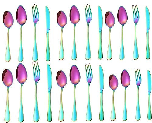 Cabilock 4-teiliges Set Kaffeelöffel Aus Metall Cocktailgabeln Aus Stahl Goldenes Besteck Geschirr Aus Edelstahl Besteck Aus Edelstahl Modernes Silberbesteck Geschirrtuch Steak Gerät Reisen