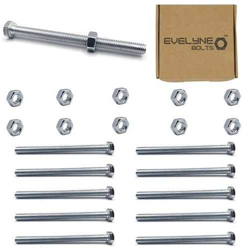 M8 Muttern und Bolzen, 10 Stück (M8 x 100 mm Schrauben & M8 Muttern), Sechskantschraube/Stellschraube, Vollgewinde