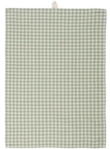 IB Laursen [A] Geschirrtuch Erik staubig grün m/kleinen naturfarbigen Karos