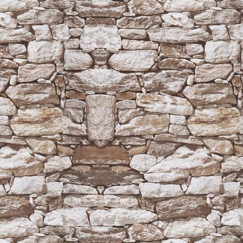 CiCiwind Peel and Stick Wallpaper Brick Effect Contact Paper 44cm×10m Self Adhesive WallpaperThicken Vinyl Stick on Wallpaper for Living Room Bedroom Wall