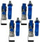 Cinghie di serraggio 4 pezzi cricchetto a leva lunga 5000 daN, 8 m, cinghie con cricchetto, 2 pezzi con gancio, cinghia a cricchetto, cinghia di ancoraggio blu