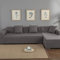 Sofa Überzug 3+2 Sitzer L Form Couch Überzug Polyester Sofa Schutzhülle für Ecksofa L-förmiges Universal Waschbar Sofaüberwurf für Wohnzimmer Schlafzimmer (Grey)
