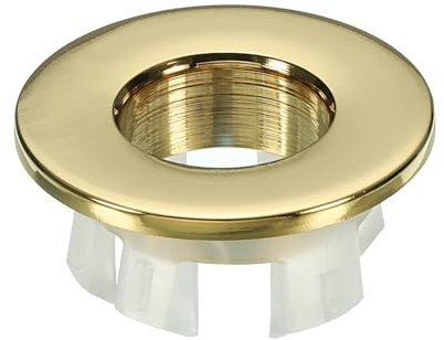 PATIKIL Bague de Débordement, Couvercle Rond d'Évier en Laiton pour Insert de Trou de Bassin, Doré
