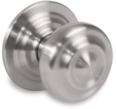 Amig - Pomo para Puertas de Latón - Acabado Cuero - Diámetro Tirador 70 mm - Incluye Tornillo y Tuerca de Fijación -Para Puerta Principal de Entrada - Mod. 51