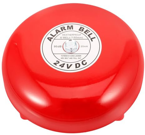 KITANDOVE 24v Loud Ringing Electric Alarm Bell Construction High-Volume Emergency Bell for Schools Elevators Easy Installation Security Alarm System
