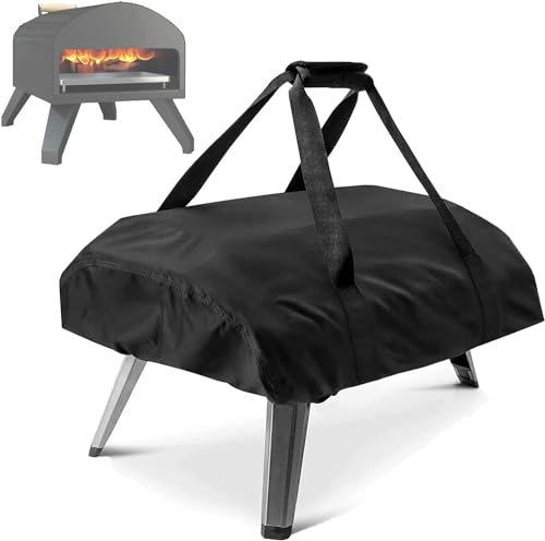 Rilime Grillabdeckungen, Pizzaofen Abdeckung für Bertello, 420D Wasserdicht Staubdicht Pizzaofen Schutz Wetterbeständig Staubdicht Pizzaofen BBQ Regenschutz für Holzbefeuerte Cha rcoal