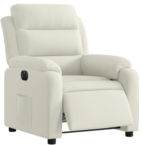 vidaXL Relaxsessel Elektrisch Creme Samt