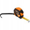 NEO TOOLS Mètre ruban professionnel 5 m - Ruban en nylon et acier - Crochet magnétique - Boutons d'arrêt automatique - Largeur de bande : 25 mm - Précision MID - Boîtier antidérapant - Pince de