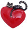 Broche Chat Mignon Sur Le Coeur Pour Femmes Filles Plaqué Or Émail Rouge Amour Coeur Chaton Animal Broches Épinglettes Robe Accessoires Anniversaire Noël Bijoux Cadeau (noir)