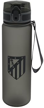 CyP Brands- Atlético de Madrid, Botella de Agua, Botella Deportiva, Cantimplora, Bidón, Color Negro, Producto Oficial