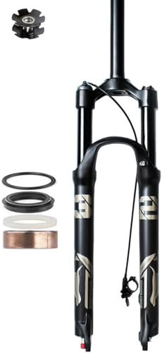 KLYso Fourche De Vélo De Montagne 140 Mm en Alliage De Magnésium 1/1-8 avec Tube Droit Réglable Et Rebond De 1/1-8(Remote Lock A,29 inch)