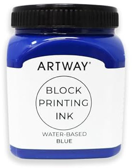 Artway Premium Blockdrucktinte - 250ml - Blau - Ideal für Relief, Block und Linoldrucke