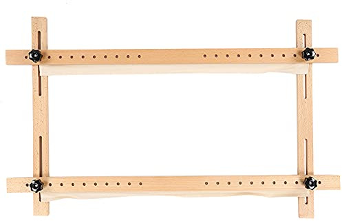 60x100cm Stickrahmen aus Holz, Quadratischer Kreuzstich-Stickrahmensatz Verstellbarer Ständer für Stickerei DIY Kreuzstich-Handwerk Nähzubehör für Stickerei, Nähen, Kreuzstich