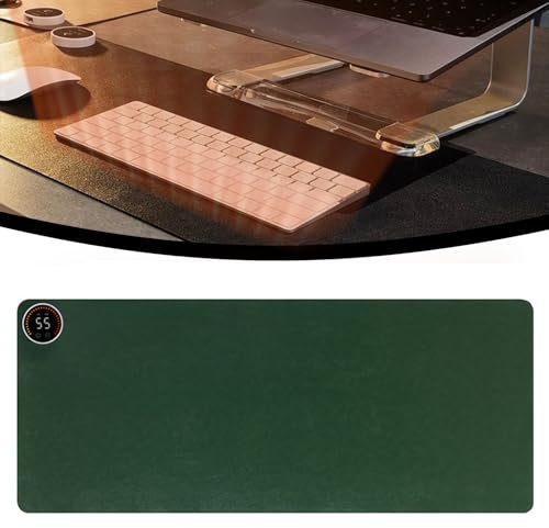 Heatka Desk Pad, Heatka Desk Hand Warmer, Heatka Desk Mat, 80 X 33 Cm Heated Desk Mat, 6 Heat Levels, Heatka Foot Warmer, Intelligent Temperature Control with Digital Display,for Home Office (Green)
