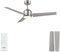 Newday Silver and Wooden Ceiling fan, 42” Quiet Remote Control Ceiling Fan with Light Dimmable, Reversible DC Motor, 6 Speeds, 3 Timer, Memory Function for Bedroom Living Room Basement Kitchen Terrace