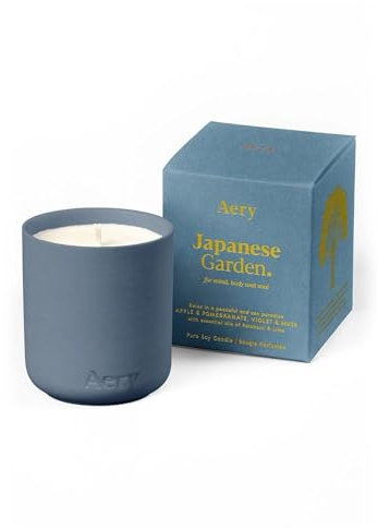 Aery Japanese Garden Votive Soy Wax Candle - Apple, Pomegranate, Violet & Musk with 100% Plant Based Wax & 25 Hour Burn Time