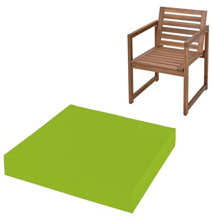 IJQXLA Stuhlpolster für den Außenbereich, 45 x 50 cm, dick, wasserdicht, Schaumstoff-Sitzpolster für Küche, Esszimmer, Wohnzimmer und Garten, Terrasse, Rattanmöbel, Abnehmbarer Bezug mit Reiß
