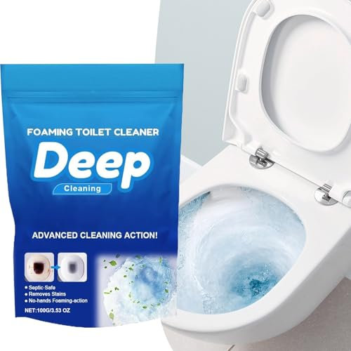 Toilet Cleaner, Toilet Cleaning Foam, Hg Limescale Remover, Self Activating Powder For Toilets Bowl Cleaning, Fast Acting Heavy Duty Drain Gel, Toilets Drain Cleaner Safe For All Pipes (1)
