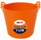 Best House | 3 Pcs of Flexi Tub with Handles | Small Size | Mini | 7 Litres | Orange | Garden Tubs | Plastic Storage Container for Home, Washing, Garden Waste and DIY Projects