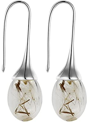 Ohrringe Echtes Silber 925, Mit Kristalle Zirkonia,Hypoallergen,Hakenverschluß Hänge,Schmuck Geschenk für Frauen
