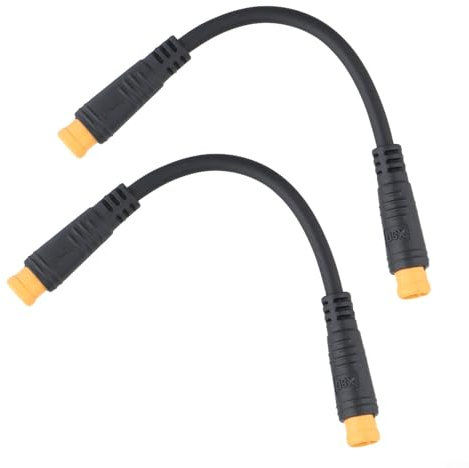Câble de conversion à 3 broches pour levier de vitesse - Connecteur étanche M8 - Câble d'extension pour vélo électrique - 132 mm de long - Noir (mâle)