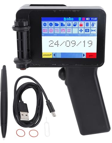 GOWENIC Imprimante à Jet d'encre Portable, Mini Portable avec écran Tactile HD LED 4.3 Pouces et Processeur de Base Smart 4, pour Le Code Barre du Code QR Impression sur Un Tissu en
