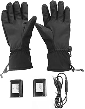 Lawnrden Battery Powered Gloves, Heated Gloves Rechargeable 4000mAh Hand Warm Electric Winter Mitten for Skiing Cycling 1Pair XL