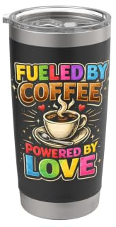 Lunch Lady Fueled By Coffee Powered By Love Cafeteria Stainless Steel Insulated Tumbler
