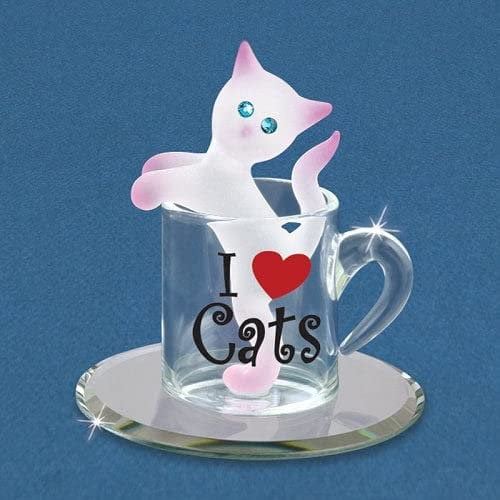 Glas Baron Kitty Tasse Figur