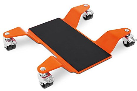 Carrello Sposta Moto compatibile con BMW R 1200 GS compatibile con Cavalletto Centrale ConStands Mover II, max. 320 kg, arancione