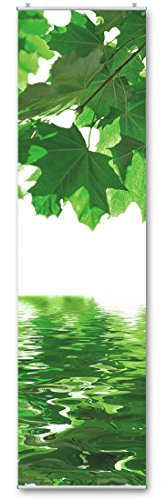 Schiebegardine Flächenvorhang Nature-Ahorn Digitaldruck mit Paneelwagen, Klemmleiste, Schiebevorhang mit Flauschband (Oben angenäht) 245 x 60 cm